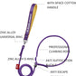 Dog Anti-Slip Leash 5FT with Metal Stopper - Durable No-Pull Training Lead for Small, Medium & Large Dogs - Comfortable Handle Nylon Rope, Tangle-Free Pet Walking Leash (Purple, 5.6FT)