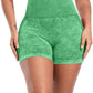 CHRLEISURE Women's 4 Packs Workout Gym Shorts, High Waisted Butt Lifting Scrunch Butt Seamless Booty Shorts