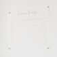 Personalized Clear Acrylic Calendar for Wall, Calendar Whiteboard for Wall, Dry Erase Wall Calendar, Wall Calendar Organizer System for Home (Cursive, Blush, 31"W x 23"H)