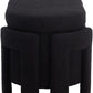 Kmax 50" Storage Ottoman Bench Modern Faux Fur Boucle Entryway Bench Comfy Upholstered End of Bed Bench for Hallway Entrance Bedroom Corner, Black
