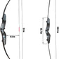 Archery Bow and Arrows Set for Adults 20 30 40 lbs Bow and Arrow for Beginner Teens Black Longbow Kit for Outdoor Hunting Archery Target with Quiver Target Faces Arm Guard Finger Saver