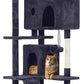 70 Inches Cat Tower for Indoor Cats, Multi-Level Cat Condos with Scratching Posts, Hanging Toys, Ashy