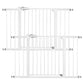 Babelio Baby Gate, 29-48 Inch Auto Close Pet Gate, Easy Install Pressure-Mounted Safety Gate, Extra Wide Pet Gate for Stairs and Doorways, 2 Pack White