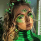 Mysense Green Body Glitter Gel,St Patricks Day Outfit Accessories for Women Girls,Chunky Mermaid Glitter Sequins for Face Eye Hair Decorations,Festival Rave Sparkling Glitter Makeup,30g