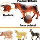 3 Pack Farm Toy Tractor with 40pcs Plastic Animals Figurines and Fence Playset, Farm Figures Farmer Vehicle Toy Truck with Trailer for 3-12 Years Old Kids Boys Girls Toddlers