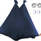 5.5 Yards Aerial Silks Yoga Swing Set - Aerial Yoga Hammock Kit Anti-Gravity Flying for Fitness, Low/Non Stretch Nylon Tricot Fabric Hardware Included for Dance