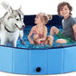 Jasonwell Foldable Dog Pool Collapsible Hard Plastic Swimming Pool Portable Kiddie & Pet Pool Doggie Wading Bath Tub for Puppy Small Medium Large Dogs Cats and Kids 63"