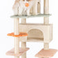 HYABi 59 Inch Flower Cat Tree Tower - Multi-Level Cat Condo with Plush Scratching Posts, Toy Balls, and Pet House, Indoor Play Platform for Large Adult Cats, Stylish Color Design