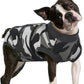 FUAMEY Dog Recovery Suit Male,Dogs Surgery Neuter Suits Puppy Spay Shirts for Female Protect Dog's Skin Anti Licking Abdominal Wounds Doggie Onesie Pet Bodysuit Alternative to Cone Grey Camouflage L