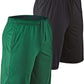 DEVOPS Men's 2-Pack Loose-Fit 10" Workout Gym Shorts with Pockets