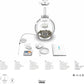 biOrb Classic 15 Acrylic 4-Gallon Aquarium with White LED Lights Modern Compact Tank for Tabletop or Desktop Display, Silver-Trimmed Tank