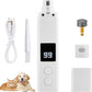 Dog Nail Grinder with 4-Speeds,Pet Claw Trimmers with 2 Modes Lighting UV, Nail Clippers for Small Medium and Large Dogs and Cats, Animal Nail Care,Grooming (White)