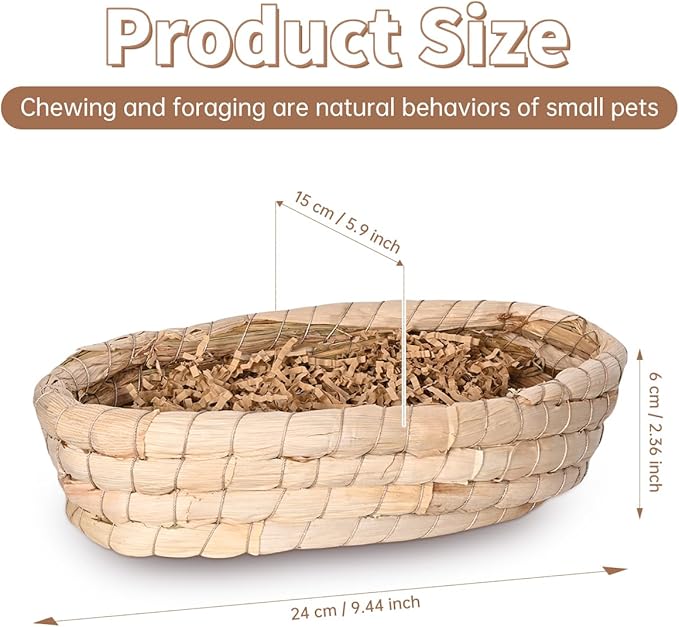 31PCS Rabbit Chew Treat Toys for Teeth Health, Natural Bunny Enrichment Toys for Boredom & Stress Relief, Keep Busy Toys for Guinea Pig Chinchilla Hamster Rat Gerbil Degu Indoor Outdoor