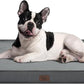 Outdoor Dog Bed for Medium/Small Dogs, Waterproof Dog Bed for Medium Dogs Cats, Orthopedic Egg Crate Foam Pet Bed with Washable and Removable Oxford Cover, Grey