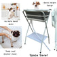 Collapsible Elevated Pet Bathtub, Foldable Washing Station for Small to Medium Dogs and Cats, Portable Pet Shower and Grooming Stand for Indoor and Outdoor Use
