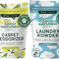 Good Natured Brand | Laundry Bundle | Carpet Freshener Lemon & Eucalyptus 31oz | Pet-Friendly Carpet Deodorizer | Laundry Powder Unscented 47oz | Hypoallergenic Laundry Powder 94 Loads