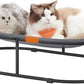 Feandrea Pet Bed, Cat Hammock, Elevated Cat Bed for Multiple Cats, with Removable Washable Mesh, for Pets up to 120 lb, Oval, Gray UPCB005G01