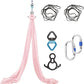 Aerial Silks Yoga Swing Set - 9/11 Yards Aerial Yoga Hammock Kit Anti-Gravity Flying for Fitness, Low/Non Stretch Nylon Tricot Fabric Hardware Included for Dance