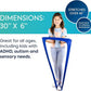 BouncyBand Stretch Band Focus Tool – 30” Resistance Band for Kids Stretches to Over 46” – Silent Sensory Tool Awakens Imagination, Develops Balance, and Strengthens Muscles