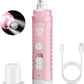Casfuy Dog Nail Grinder with 2 LED Light for Large Medium Small Dogs - 3X More Powerful 2-Speed Electric Pet Nail Trimmer Rechargeable Quiet Painless Paws Grooming & Smoothing Tool