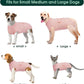 Kuoser Dog Surgery Suit Female Spay, Dog Recovery Suit Male Neuter, Puppy Clothes Onesie for Surgery Anti Licking Abdominal Wounds Pet Surgical Recovery Bodysuit Shirt, Substitute E-Collar & Cone
