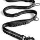 4-6FT Heavy Duty Dog Leashes for Large Dogs, Shock Absorbing Bungee Tactical Leash with 2 Padded Handle, Car Seatbelt and Metal Carabiner Clip, Strong No Pull Dog Leash for Medium