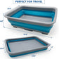 Fhiny Open Cat Litter Box, Kitten Potty Pan Semi-Enclosed Foldable Waterproof Travel Toilet Low Entrance for Indoor Cats Small Pet Kitty Rabbit Supplies Easy to Clean and Assemble