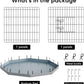 PJYuCien Dog Playpen, 8 Panels 24’’H Dog Pens Indoor with Bottom Pad, Metal Foldable Pet Puppy Exercise Fence Crate Kennel, Better for Small Animals,Grey