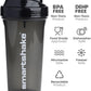 Smartshake Lite 4-Pack Protein Shaker Bottle 800 ml | 27 oz - Leakproof Screw-on Lid - BPA Free – Unisex - Mist Gray, Army Green, Black, Navy Blue