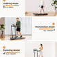 3 in 1 Under Desk Treadmill with 10% Incline, Walking Pad Treadmill with Removable Desk Workstation, Adjustable Height for Different Need, Foldable for Home Small Office