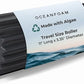 Oceanfoam Ripple Travel Foam Roller (11" x 3.35") Firm Mini Foam Roller for Physical Therapy, Deep Tissue Massage, Back Pain - High Density, Ergonomic Wave Textured, Yoga, Pilates, Exercise (Charcoal)