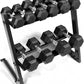 WF Athletic Supply 200Lb Dumbbell Set, 10-30Lb Dumbbell Set with Two-Tier Storage Rack for Muscle Toning, Strength Building & Weight Loss - Multiple Choices Available