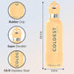 Coldest Insulated Water Bottle with Straw Lid - Stainless Steel Metal Insulated Bottle for Men & Women (Sahara Peach, 21 oz)