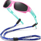 DYLB 3 Pack Flexible Kids Polarized Sunglasses For Boys Girls With Strap, Sport Sunglasses for Children Age 3-10.