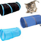 iCAGY Foldable Spiral Cat Tunnel - Indoor Toy for Small Cats, Kittens, and Rabbits - Tube for Interactive Play and Outdoor Fun - Pet Toy 20" 3 Pcs (Black, Royal Blue, Sky Blue)