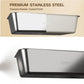 Stainless Steel Cat Litter Box with Lid, XX-Large Extra Large Litter Boxes for Large Cats,Enclosed Removable Metal Kitty Litter Box with High Sided,Magnetic Door,40L Box, Litter Trap Step/Mat