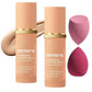 2 Pack Bio Foundation 4 in 1 Light Spectrum, Anti-Wrinkle Color Changing Full Coverage Concealer Foundation, SPF50+ Long-Wearing & Waterproof for Sport, Dancing, Outside-30ML