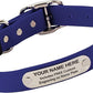Biothane Custom Dog Collar – Waterproof, Stink-Proof Personalized Collar with Name & Phone Number – Durable, Many Sizes and Colors – Assembled in USA (Royal Blue)
