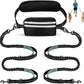 Hands Free Dog Leash with Pouch, Double Leash for Two Dogs, Retractable Dog Leashes with Double Padded Handles, for Running, Walking Accessories