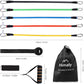 Resistance Bands Set, Himaly Exercise Bands Strength Training Fitness Bands Workout Elastic Bands with Legs Ankle Straps, Door Anchor, Handles & Carry Bag for Home Outdoor Workouts