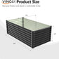 VINGLI Galvanized Raised Garden Beds Outdoor, 6x3x2 Ft, 8x4x2 Ft Lager Metal Planter Raised Beds for Planting Vegetables Flowers Herb (6 * 3 * 2（Square）)