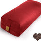 Organic Buckwheat Bolster (24X10.5X5.5 in) Supportive Rectangular Meditation Pillow 100% Cotton Cover Yoga Pillow