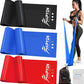 Resistance Bands, Exercise Bands, Physical Therapy Bands for Strength Training, Yoga, Pilates, Stretch Elastic Band with Different Strengths, Workout Bands for Home Gym