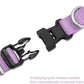 Mikivery Nylon Dog Collar with Quick Release Buckle Soft Adjustable Sturdy for Small Medium Large Dogs Violet,L