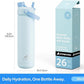 26 oz Insulated Water Bottle with 2-in-1 Straw and Spout Lid, Keep Cold 24H, Leak-Proof, Fits in Car Cup Holder, Stainless Steel Water Bottle for Sports, Travel, Gym, and School (Galaxy Splash)