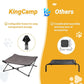 KingCamp Elevated Dog Bed for Medium Dogs, Raised Outdoor Indoor Portable Cooling Cot Lifted Pet Hammock off Ground with Washable Breathable Mesh & Frame with Non Slip Foot for Camping Backyard, Black