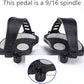 YBEKI Pro-Grade Exercise Bike Pedals with Adjustable Straps - 9/16" & 1/2" Spindle for Indoor Peloton/Schwinn/Spin Bikes | Heavy-Duty PP Plastic & PVC Straps + 500lb Capacity