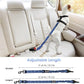 SlowTon Dog Seat Belt, Adjustable Dog Safety Belt Leash, 2 in 1 Latch Bar Attachment Dogs Car Seatbelt with Elastic Nylon Bungee Buffer, Reflective Nylon Belt Tether Connect (BL Dog Paw)