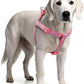 Stripe Step in Dog Harness for Small Dogs, Freedom Nylon Dog Halter Vests, Lightweight and Escape Proof Puppy Harness, Quick Fits for Small Medium and Large Dogs, Pink L