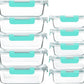 [10-Pack]Glass Meal Prep Containers with Lids, MCIRCO Glass Food Storage Containers with Snap Locking Lids, Airtight Lunch Containers, Microwave, Oven, Freezer and Dishwasher, Green